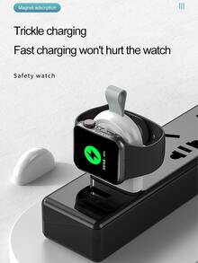 Type-C portátil Reloj Cargador inalámbrico - Blanco - Ver 8