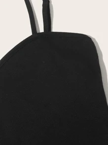 SHEIN VCAY Bộ thời trang Plus Size Thắt lưng Quần paper-bag Hoa Boho - màu đen - Xem 4