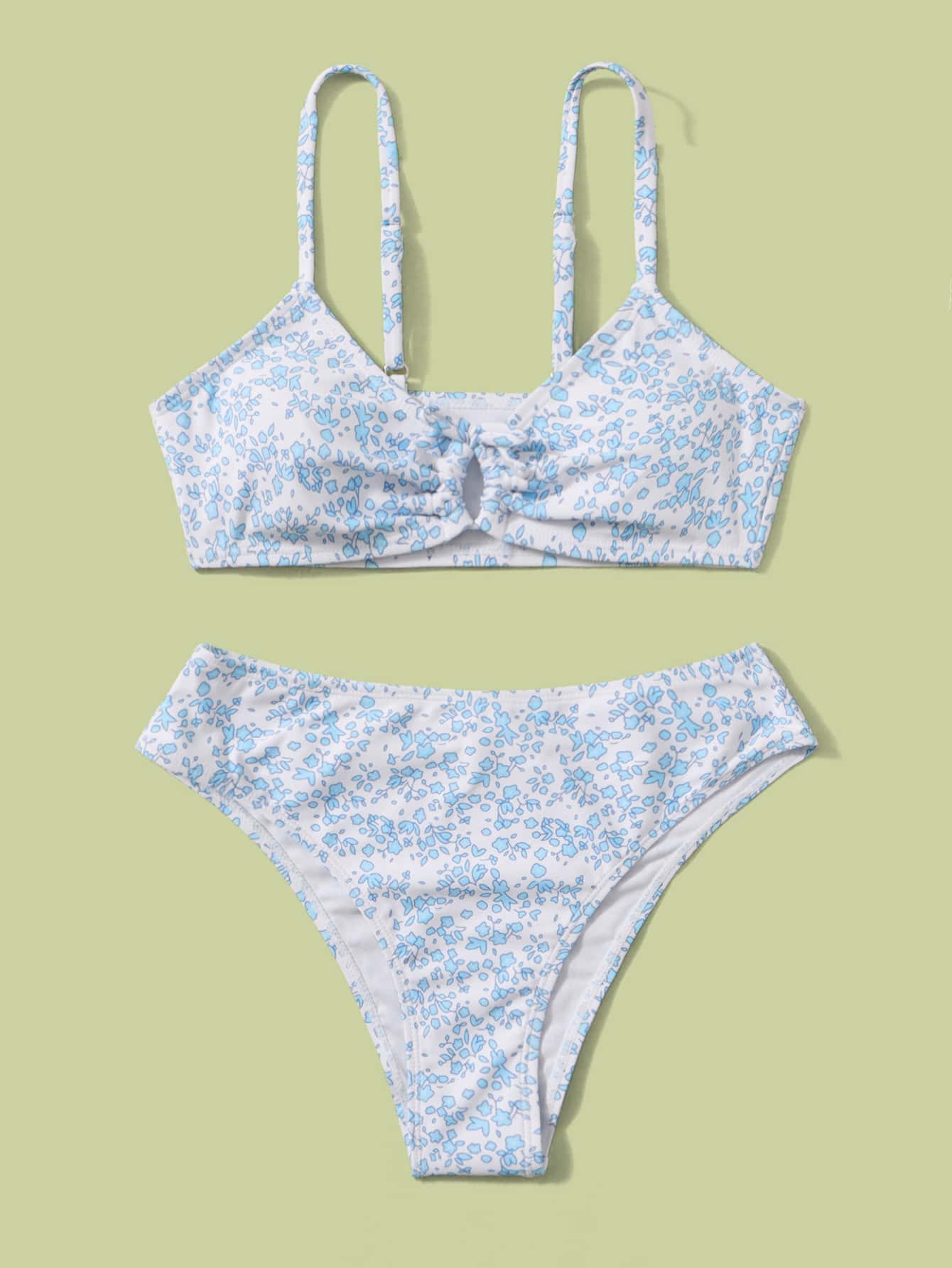 Swim Mod Teen Girls Ditsy Floral Bikini Set Summer Beach