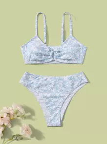 Swim Mod Teen Girls Ditsy Floral Bikini Set Summer Beach