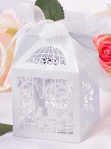 5pcs Bird Pattern Hollow Candy Box - White - View 4