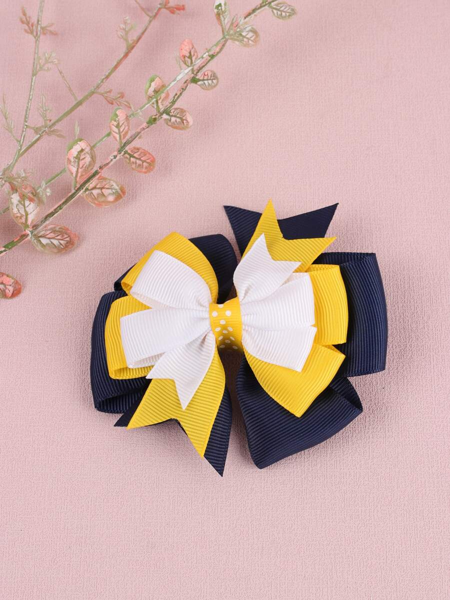 Girls Bow Decor Hair Clip - Multicolor - View 1