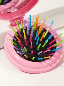 二合一愛心裝飾頭髮鏡子和刷