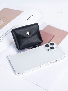 Plain Minimalist Purse Lightweight,Fashion Money For Anniversary,For Birthday Gift,For Gift White-Collar Workers,For Male,For Female - Black - View 3