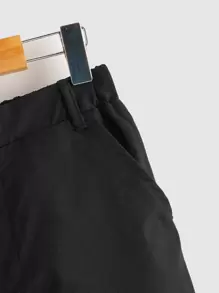 SHEIN Ragazzo Tween Pantaloni tasca inclinata orlo arrotolato