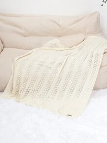 1入組針織嬰兒襁褓毯 - 白色 - 查看 7