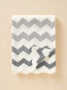 1 件 V 形图案婴儿襁褓毯 情人节爱心款