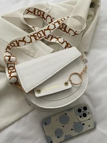 Không thấm nước, nhẹ, túi đeo yên hình cá sấu mini thông thường dành cho nữ tuổi teen Sinh viên đại học, tân binh và công nhân cổ trắng Hoàn hảo cho văn phòng, đại học, công việc, kinh doanh, đi làm, ngoài trời, du lịch, đi chơi - trắng - Xem 6