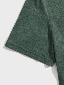 Manfinity Hombres Top de dos colores con estampado de dibujos animados unido - Multicolor - Ver 3