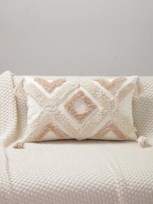 1入組簇絨流蘇裝飾靠墊套不附帶墊芯 - 彩色 - 查看 5