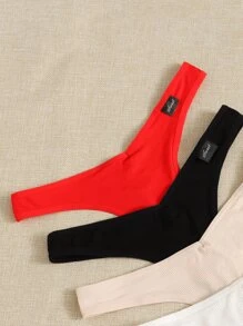 Lowkey Lull 7 条装字母贴片细节隐形性感丁字裤