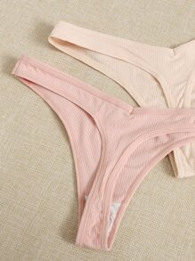 Lowkey Lull 7 条装字母贴片细节隐形性感丁字裤