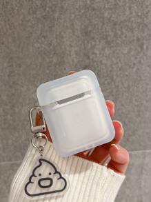 Vỏ đựng tai nghe Bluetooth hình bồn cầu ngộ nghĩnh sáng tạo kèm móc khóa, vỏ bảo vệ chống sốc toàn diện - màu đen - Xem 5