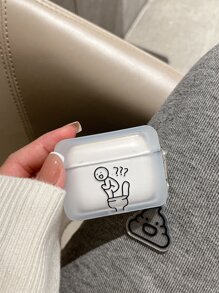 Vỏ đựng tai nghe Bluetooth hình bồn cầu ngộ nghĩnh sáng tạo kèm móc khóa, vỏ bảo vệ chống sốc toàn diện - màu đen - Xem 8