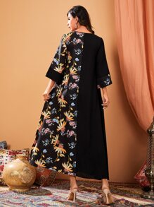 Al Najma 亮片織帶前拼接花卉連衣裙 - 彩色 - 查看 2