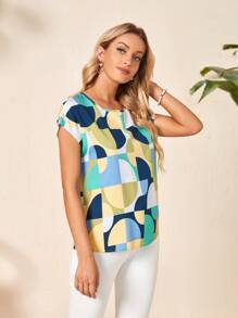 EMERY ROSE Áo sơ mi nữ Hình học Giải trí - Nhiều màu - Xem 2