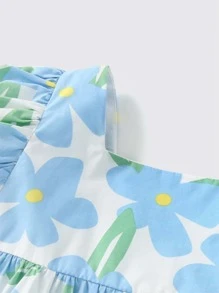 少女连衣裙夏季法式公主碎花连衣裙清新简约甜美优雅连衣裙