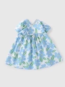 少女连衣裙夏季法式公主碎花连衣裙清新简约甜美优雅连衣裙