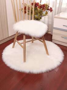 1入組實色柔軟地毯，房間裝飾 - 白色 - 查看 1