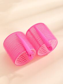 4pcs/Set Large Size Hair Rollers With Clips, Self-Gripping Curler Suitable For Long/Medium/Short Hair And Bangs, DIY Hair Curling Tool (Includes 2pcs Large Roller Tubes + 2pcs Clips),Back To School,Travel Holiday Essentials,Hair Accessories For Women,Hair Curlers,Curly Hair Brush,Rollers,Curly Hair Products,Curler,Rollers For Hair,Hair Curl,Curly Hair Tools,Hair Roller,Hair,Hair Rollers,Curly Hair,Heatless Curl,Heatless Curls,Hair Curler,Barber,Hair Tools,Hair Products,Hair Accessories,Hair Curlers,Barber Accessories,Travel,Rollers,Hair Stuff,Hair Accessories,Curly Hair Products,Curler,Rollers For Hair,Hairdressing Equipment,Accessories,Hair Curl,Curly Hair Tools,Hair Roller,Christmas,Barbershop,Hair Curling Iron, Barber Accessories, Hair Accessories, Curling Iron, Hairdressing,Heatless Waves,Travel Essentials,Travel Essential,Hairstyle,Hairdressing - Hot Pink - View 2