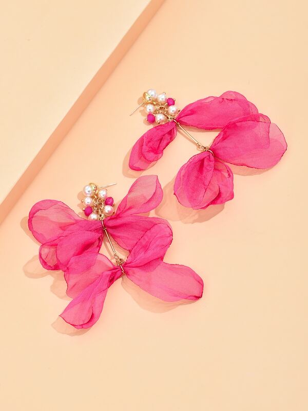 Faux Pearl Decor Drop Earrings SHEIN USA