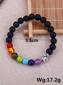 Vòng tay trang trí hình con voi - màu đen - Xem 3