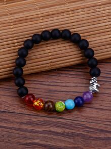 Vòng tay trang trí hình con voi - màu đen - Xem 4