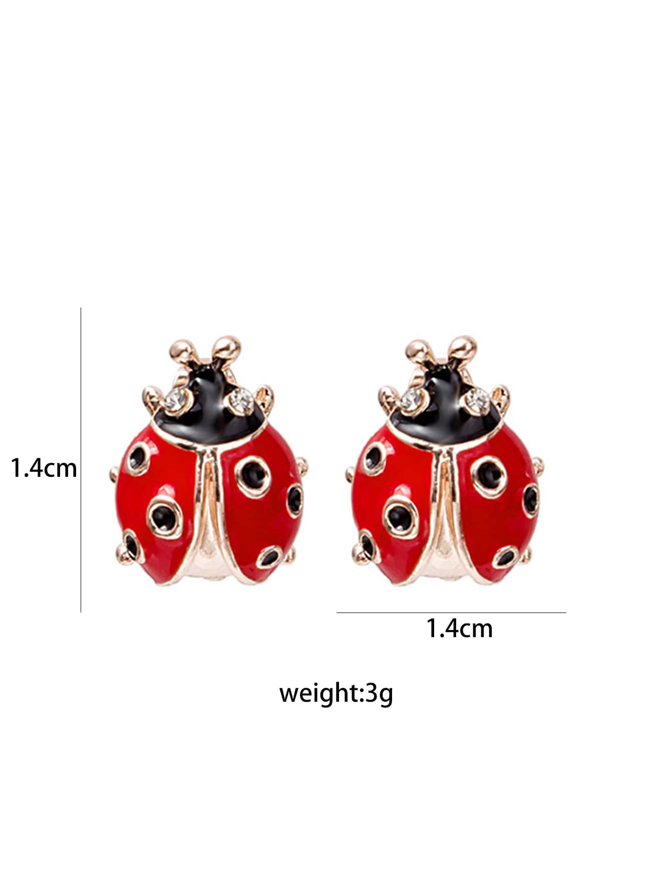 Ladybug Design Earrings