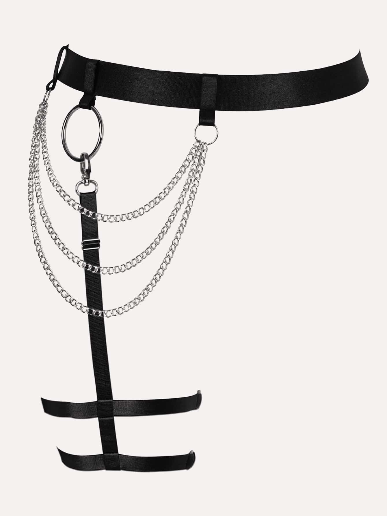 con diseño de cadena con liga - Negro - Ver 1