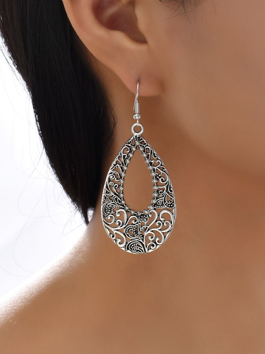 Pendientes con gota de agua con abertura
