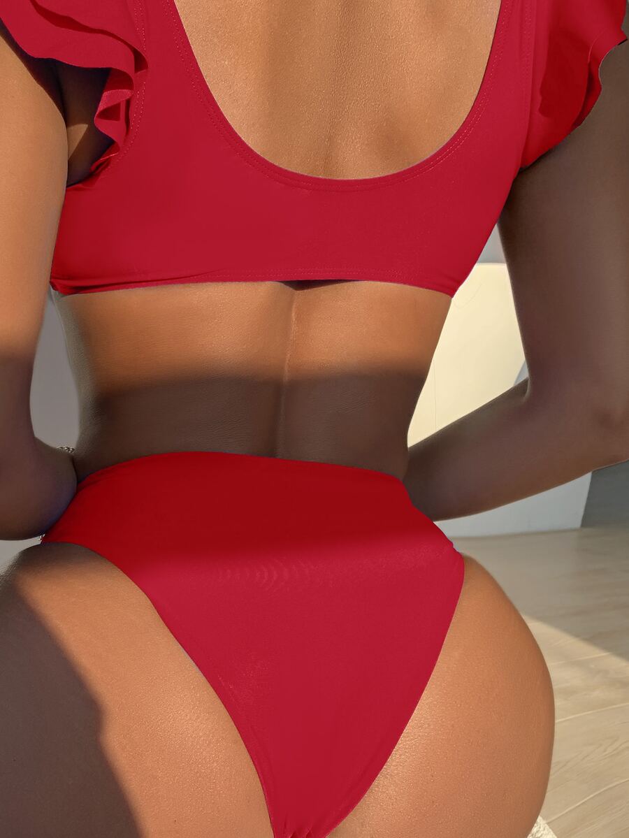 tiered layered bikini swimsuit