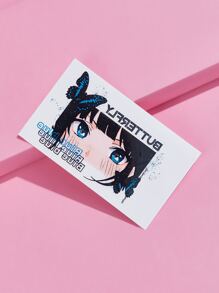 ROMWE Anime 1張卡通女孩圖案紋身貼紙 - 彩色 - 查看 5