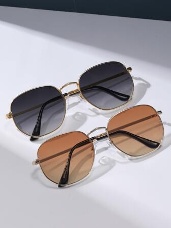 2入組著色鏡片太陽眼鏡