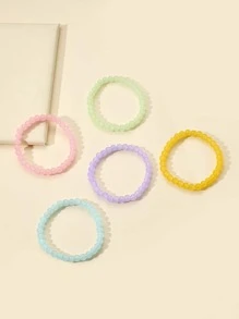 5pcs Minimalist Beaded Bracelet - Multicolor - View 4