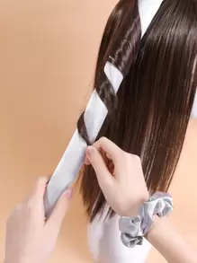 Heatless Hair Curler for Medium/Long Hair, Hair Rollers Heatless Curls to Sleep in Soft Foam Overnight for Women Heatless Curling Rod Headband - Silver - View 2