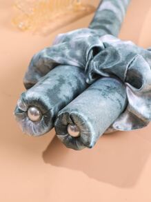 無熱捲發棒頭帶，無熱捲發器無熱捲髮帶，帶髮夾和髮帶，睡眠捲髮絲帶捲發器 - 墨綠色 - 查看 5