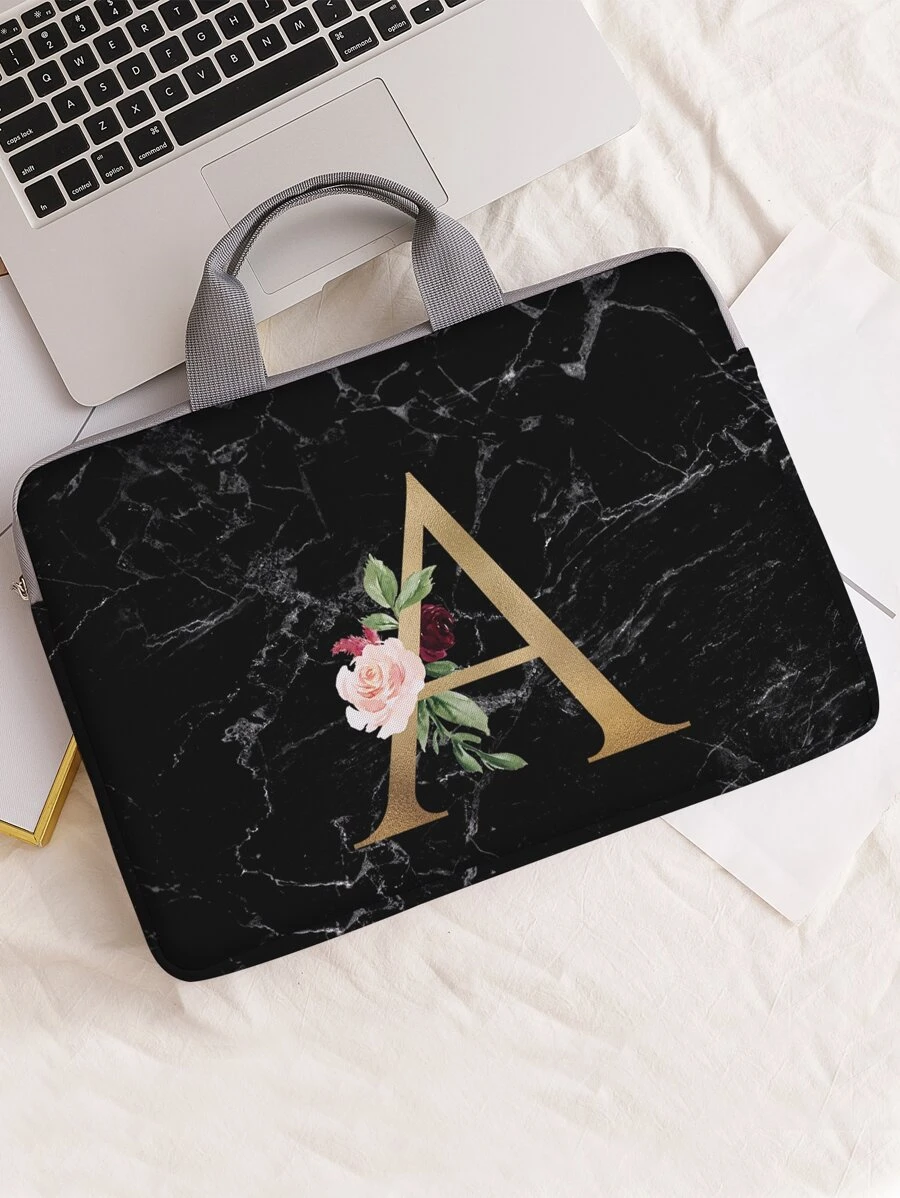 14英寸字母圖案電腦包 - 彩色 - 查看 1