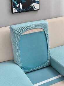 1pc Plain Waterproof Stretchy Sofa Seat Cover - Baby Blue - View 2