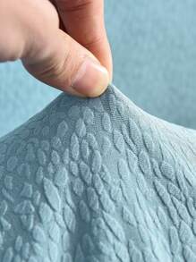 1pc Plain Waterproof Stretchy Sofa Seat Cover - Baby Blue - View 4