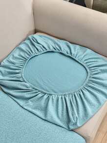 1pc Plain Waterproof Stretchy Sofa Seat Cover - Baby Blue - View 5