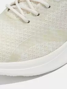 Knit Panel Lace Up Front Running Shoes Tainers