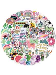 50pcs DIY Cartoon Sticker - Multicolor - View 2