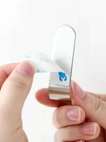 3pcs Multi-purpose Wall Organizer Hook Behind-door Key Cloth Hanger Hook Bathroom Robe Towel Holder Rack Kitchen Hardware Shelf Hook - Silver - View 3