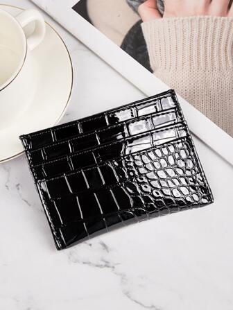 鳄鱼压纹超薄轻质压纹鳄鱼皮便携式现金身份证卡片零钱包短款钱包小钱包小口袋钱包生日礼物周年纪念情人节女士女生大学生学生礼品袋礼物学校用品教师礼物返校卡夹钱包名片夹信用卡夹女士女士钱包迷你钱包钱包钱包卡包