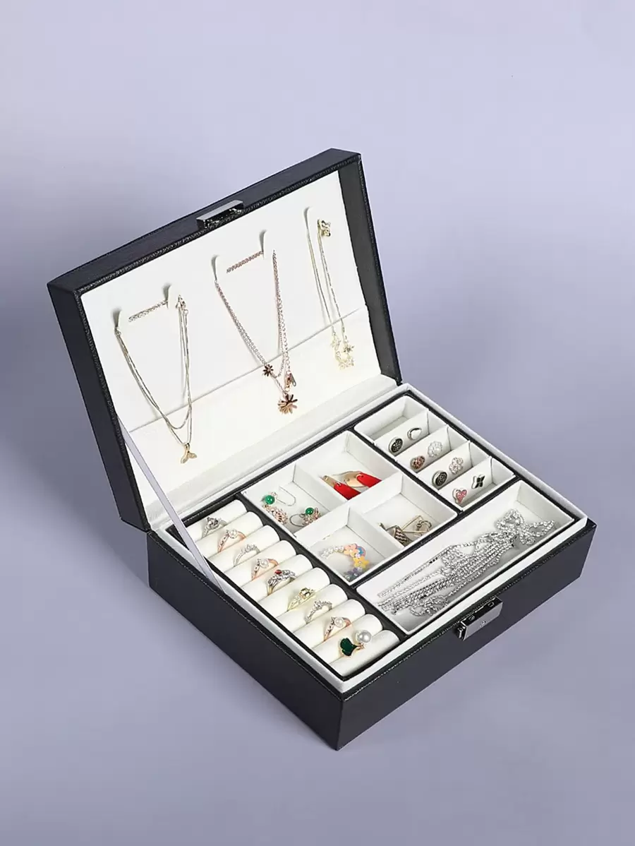 1 pieza Caja de almacenamiento de joya simple