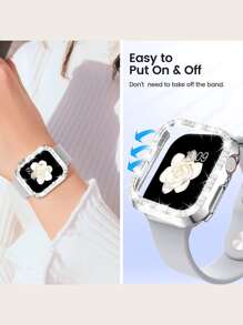 Rhinestone Decor Case Compatible With Apple Watch