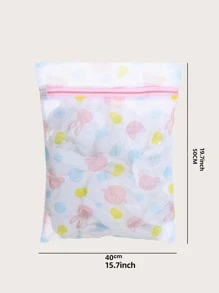 1 pieza bolsa de lavandería con dibujos animados - Multicolor - Ver 3