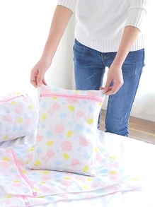 1 pieza bolsa de lavandería con dibujos animados - Multicolor - Ver 4