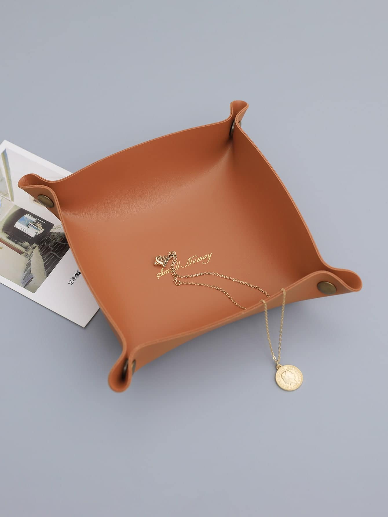 1pc Letter Graphic Jewelry Tray - Orange - View 1