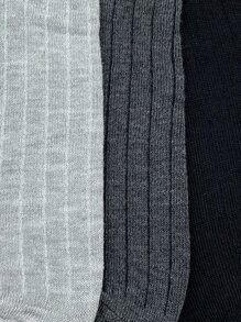 5pairs Men Solid Ankle Socks - Multicolor - View 3